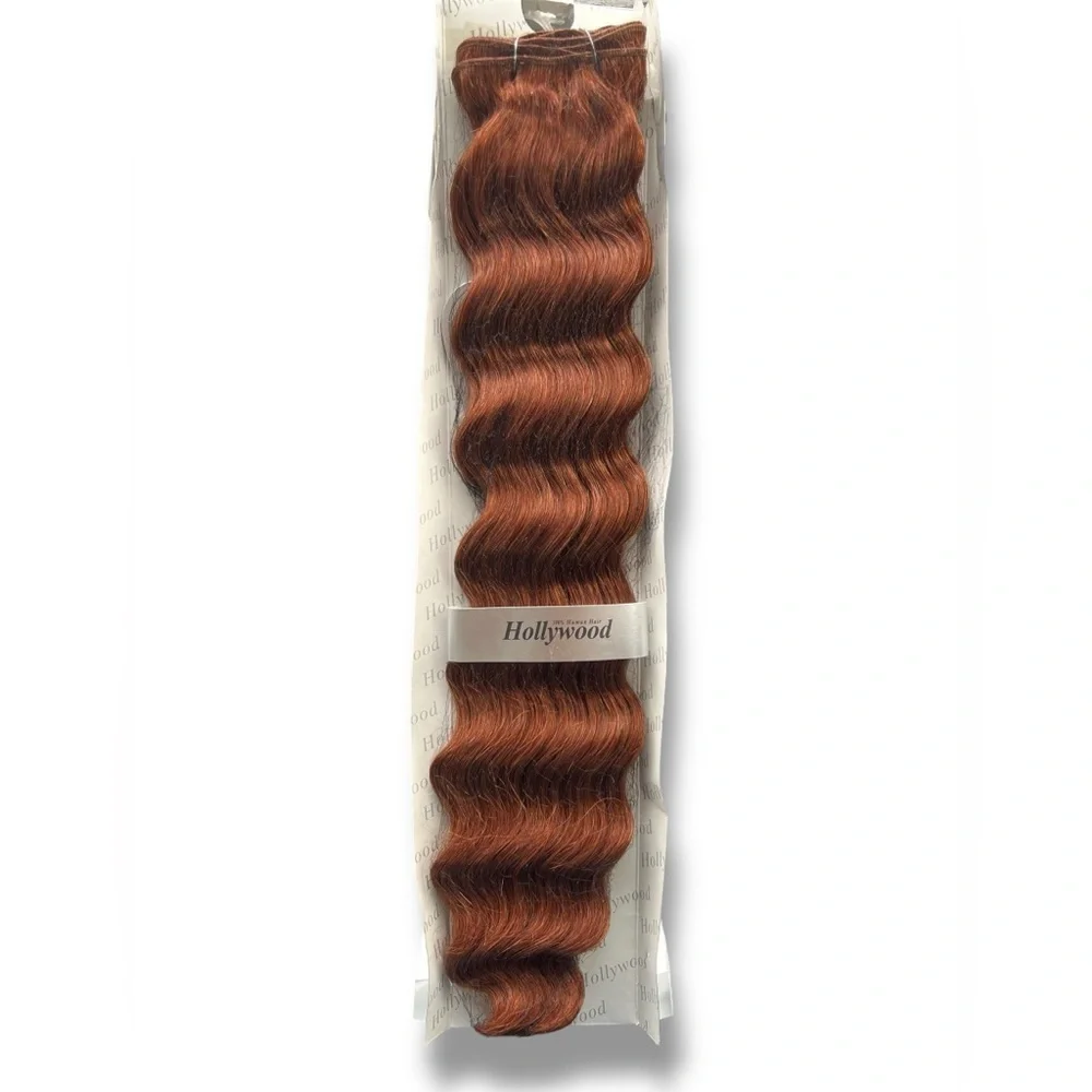 100% Human hair Italian French Deep Weaving -Copper Red #30